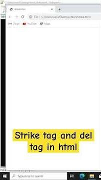 strike tag in html | del tag in html #html #coding #code #strike #htmltutorial