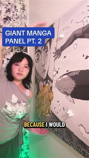 Blue Lock giant manga panel painting process and reveal