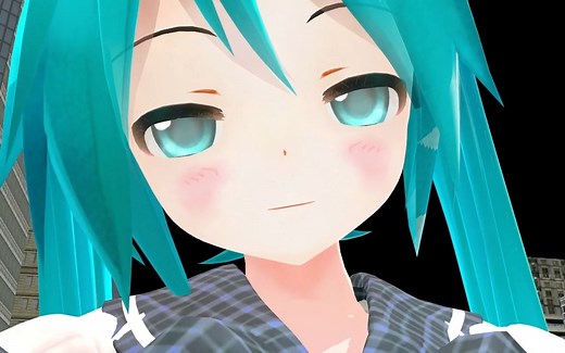 保护初音 巨大娘ミク 巨大化 [MMD Giantess]
