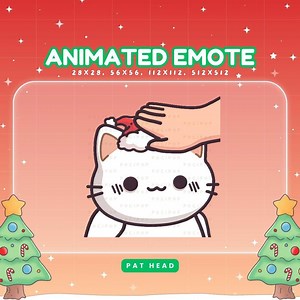 Animated Christmas Cat Emote for Twitch, Youtube, Kick, Tiktok (GIF   PNG) (digital Download) - Etsy