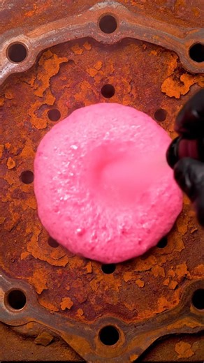 Deep Cleaning Rusty Surfaces: Does This Pink Foam Actually Work?#shorts