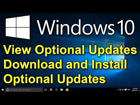 ✔️ Windows 10 - View Optional Updates - Download and Install Optional Windows 10 Updates