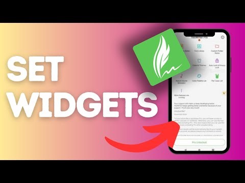 How to set widgets on YesWriter?