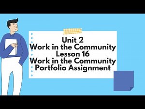 Grade 1 Social Studies - Unit 2, Lesson 16: Work in the Community Portfolio Walkthrough