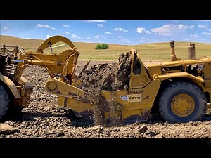 Getting Heaped Loads with a 627B Scraper (Boiling Over)