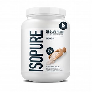 Isopure Zero Carb 100% Whey Protein Isolate Unflavored Protein Powder, 25g, 16 Servings