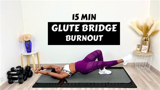 Floor glute bridge burnout to maximize glute gains