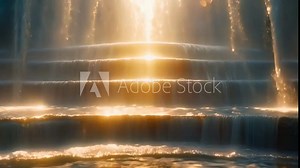 Visualizing Financial Transaction Trends: Digital Waterfall Demonstration of Data Flow. Concept Financial Technology, Data Visualization, Transaction Trends, Digital Waterfall, Data Flow Stock Video