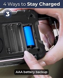🤔 Are you ready for hurricane season? How about if the power grid goes down? What’s the plan to get vital information? Well, now there’s an easy solar powered solution for every situation... This 12 in 1 solar super radio has: ✨ A Solar Panel - that can be used to charge ✨ 4 ways to charge (solar, hand crank, AAA batteries, or USB) ✨ Ultra-bright LED flashlight ✨ LCD display clock w/ alarm ✨ A Power bank that can recharge your phone. ✨ NOAA weather alerts ✨ Seven 24/7 weather channels ✨ AM/FM &