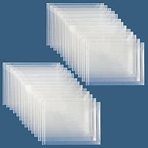 UNIMEIX 36 Pcs Stamp and Die Storage Pockets Reusable Storage Cases Seal Bags Transparent Plastic Folders for Cutting Dies Stencil Embossing Crafts (5.4" x 7.4")