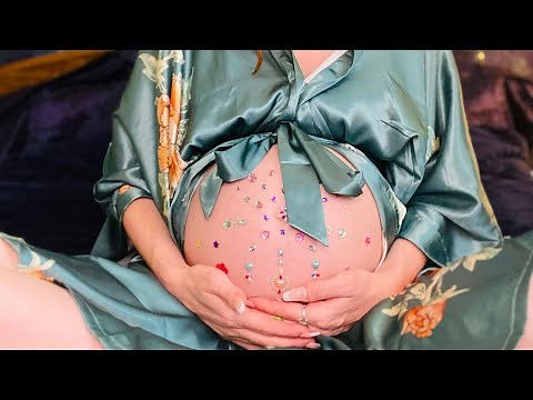 ~ Crystal Tapping on Pregnant Belly ASMR ~