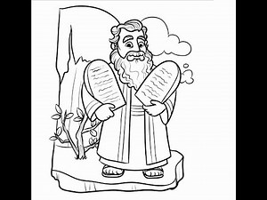 Lent 3 Craft-- Ten Commandments coloring page