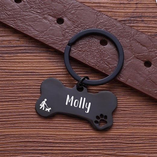 Personalized Dog ID Tag, Engraved Puppy Collar Tag, Dog Name & Phone Number Tag, Pet Gift for Dog Cat, Safty Tag, Puppy Accessory Gift Ready - Etsy
