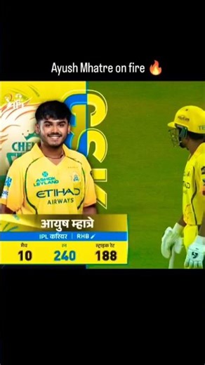 Ayush Mhatre on fire 🔥 unstoppable innings, pure domination 💥 #Cricket #IPL #Shorts