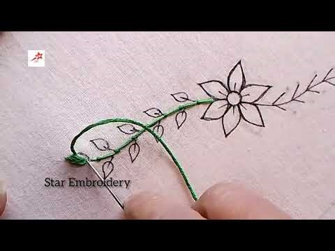 Unique Flower Embroidery Design. Embroidery Dedign for Beginners. Needle Work.