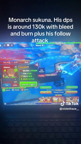 Sukuna’s Insane 200k DPS in Anime Vanguards