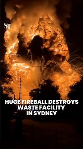 The Straits Times on Instagram: "A huge explosion at a Sydney factory sent flames up to 150m into the sky. More than 200 firefighters were called in to contain the blaze, which could burn for days. #Sydney #Australia #fire #explosion #StraitsTimes"