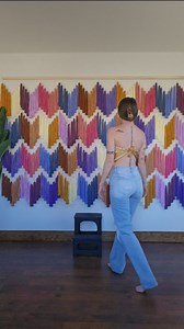 Little did I know, my career would rely on so much math 😅 This custom Modern Geo Wall Hanging was created for the beautiful Suvida Healthcare facility in Tucson - South Center, commissioned by the talented FORS Architecture 🤍 8' wide and in a subtly muted color palette to compliment the Suvida logo, this piece is certain to brighten the day of all who see it. Thank you so much for your commission and trust in my artistic vision, this was an absolute blast! | Millie’s