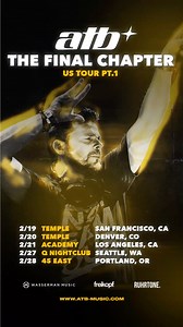 USA 🇺🇸 I’m ready. Los Angeles is SOLD OUT and next week I begin The Final Chapter Tour across the US. After all these years, this run means a lot to me. Some cities are moving fast. Let’s make every night unforgettable. 🎟 Tickets in bio. #ATBFamily #TheLastChapter #ustour | ATB