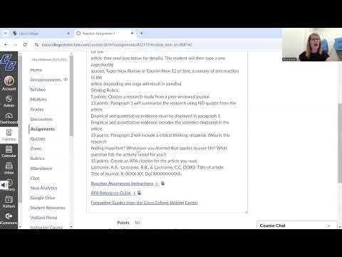 Reaction Assignment Instructional Video