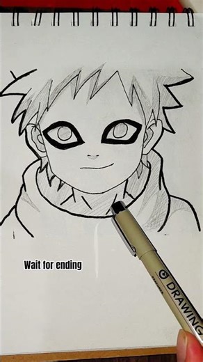 drawing Gaara From Naruto #trending #shorts #naruto #animeeart