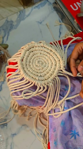 আপনাদের পছন্দের ম্যাক্রমি কোস্টার তৈরি হচ্ছে। এখন থেকে স্টক থাকবে এগুলো 🔥 #interiordesign #macramecoster | চতুর্ভুজ -Choturvuz