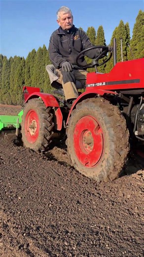 Mini Tractor MT8-132 Rotavator Tilling the Field 🚜