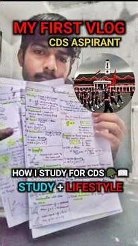 STUDY+ LIFESTYLE 🪖📖📚📸#Cds #vlogs #education #mayank