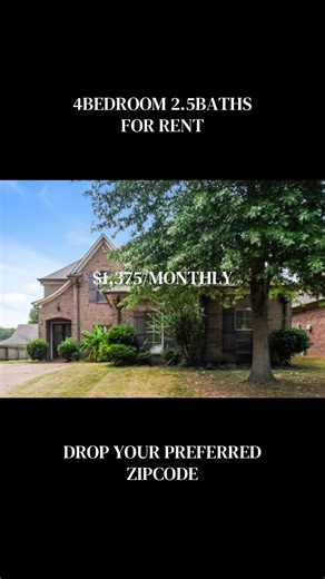4 Bed, 2.5 Bath House for Rent in Cordova, TN | 1457 Sawmill Creek Ln