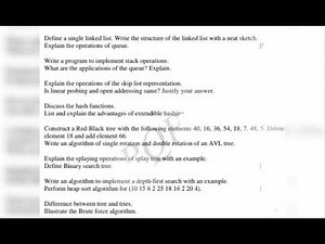 DATA STRUCTURES "DS" Imp qn's all chpt's jntuh r22, r18, r25 for external exams(cover all topics)#ds