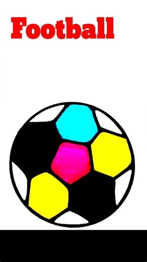 Football colouring and painting| Football drawing