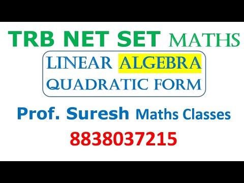 Linear Algebra Quadratic form