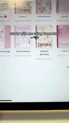 aesthetic study with me 💕✨ #ipad #digitalnotes #studytok #tutorial #FreeNotes