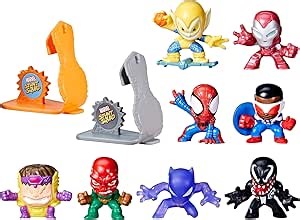 Marvel Stunt Squad Collection Pack, Action Figure Set, Super Hero Toys, Action Figures, Mini Action Figures, Playset, Toys for Kids Ages 4 and Up