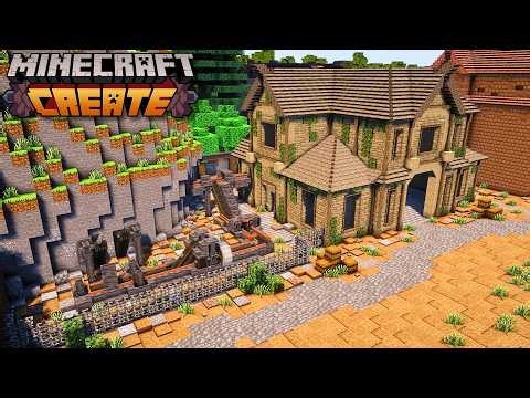 I Built an AESTHETIC Iron farm in Minecraft Create Mod