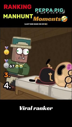 Ranking 67 peppa pig Manhunt moments😭🤣☠️ #funny #top #comedy #viral