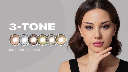 Freshsh look same style L02 3 Tone color contact lenses | freshlook pupilentes