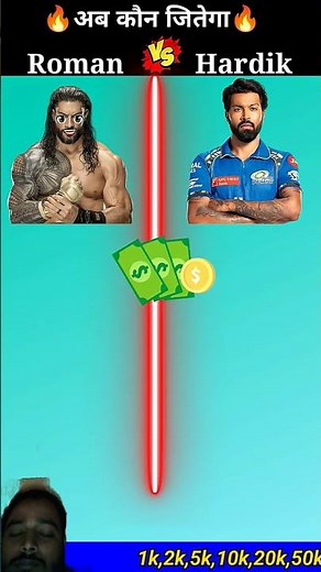 Roman rance vs Hardik panditya #shots #wwe #cricket #facts