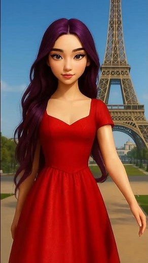 Beautiful Girl Walking in Paris | Stunning Animation Scene | Elegant Princess Vibes