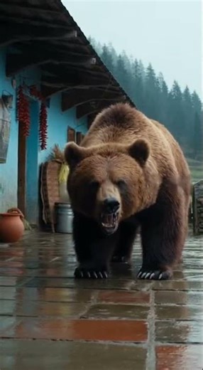 "Bear Enters Home, Dog Stands Its Ground!"