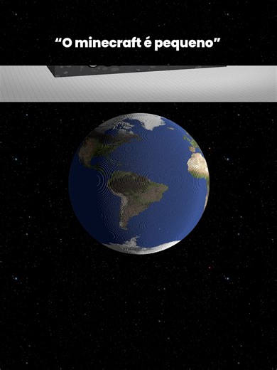 O tamanho real do Minecraft em comparação com a Terra