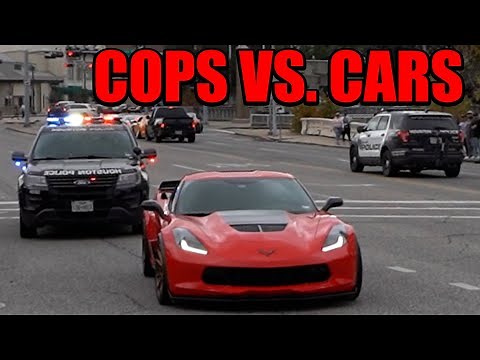 COPS VS. CARS LEAVING CARS AND COFFEE HOUSTON!!!