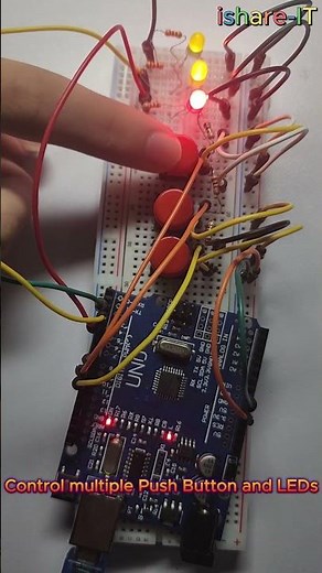 Control multiple PushButtons and LEDs