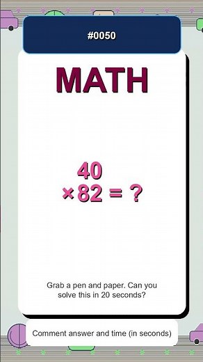 Fast Multiplication Practice #0050