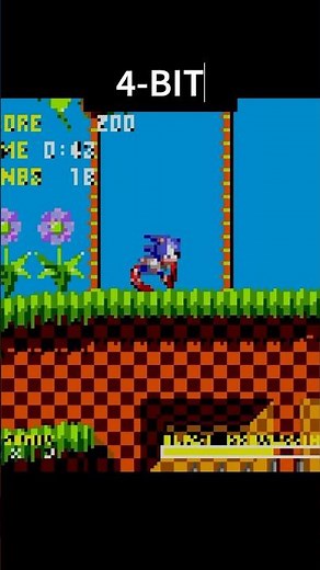 Sonic The Hedgehog 1-BIT vs 4-BIT vs 8-BIT vs 16-BIT vs HD #sonic #shorts #sega