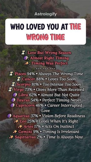 Who Loved You At The Wrong Time #zodiac #zodiacsigns #astrology #horoscope #tarot #astrologify