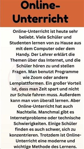 Online-Unterricht einfach erklärt | Deutsch lernen A1–A2