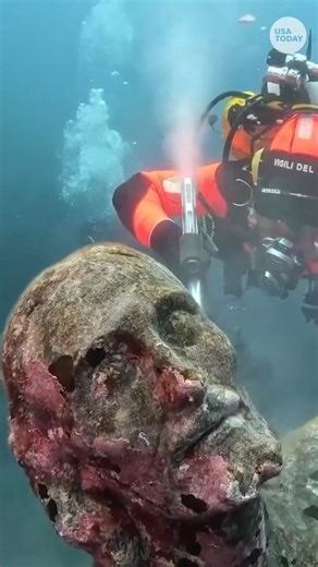 Talk about the ultimate deep cleaning! A popular statue in the Mediterranean Sea received its annual maintenance. See the deep scuba scrub. 🌊🤿 | Tennessean