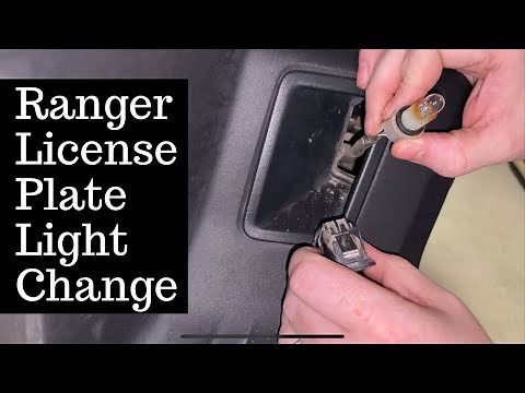 How To Change Ford Ranger License Plate Light 2019 - 2022 Remove Replace Bulb Lamp Replacement