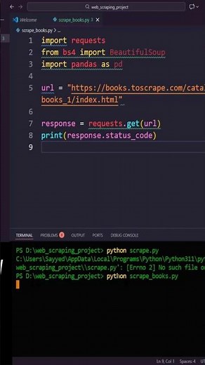 web data scraping with python #sayyednasarali #datascience #coding #python #programming #shorts